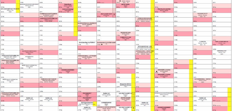 Jahreskalender Inseldorf WARDT 2026